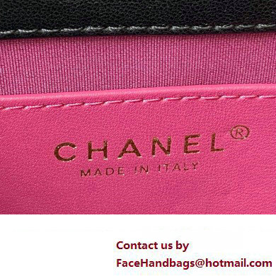 Chanel Lambskin  &  Gold-Tone Metal Mini Flap Bag AS4340 Black 2023